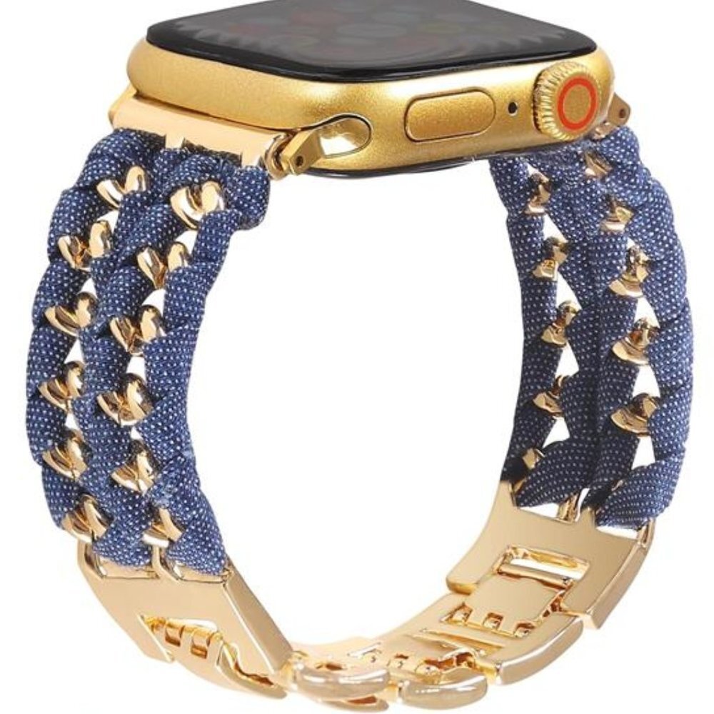 NEW Denim/Gold Apple Watch Band